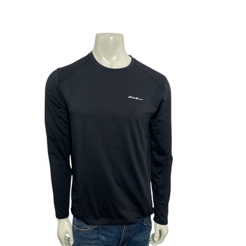 Eddie Bauer Free Day Men’s Size Medium Long Sleeve Crew Neck Motion Black Shirt